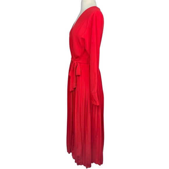 Stitch Fix l KATIE STURINO Arnette Red Pleated Midi Dress, Small - Picture 3 of 13